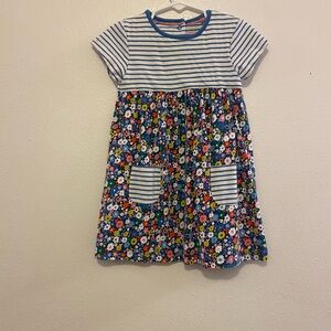 Baby Boden Blue Striped Floral Dress